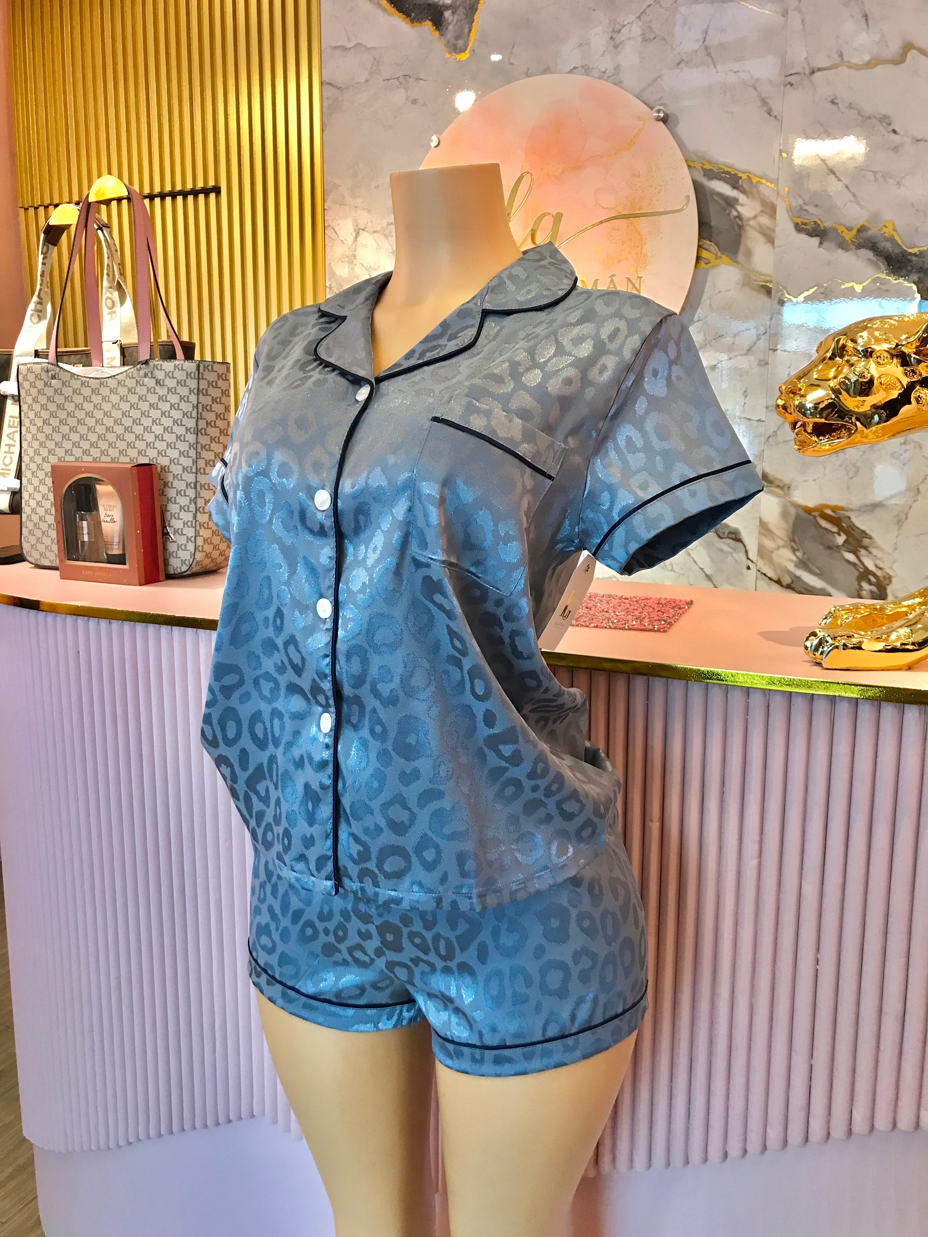 Pijama Animal Print Azul