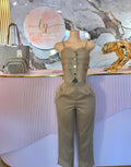 Set Blusa con Tablones y Pantalón