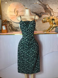 Vestido negro c/ margaritas