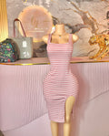 Vestido de rayas rosa