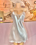 Pijama vestido blanco con encaje