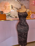 Vestido tirante leopardo