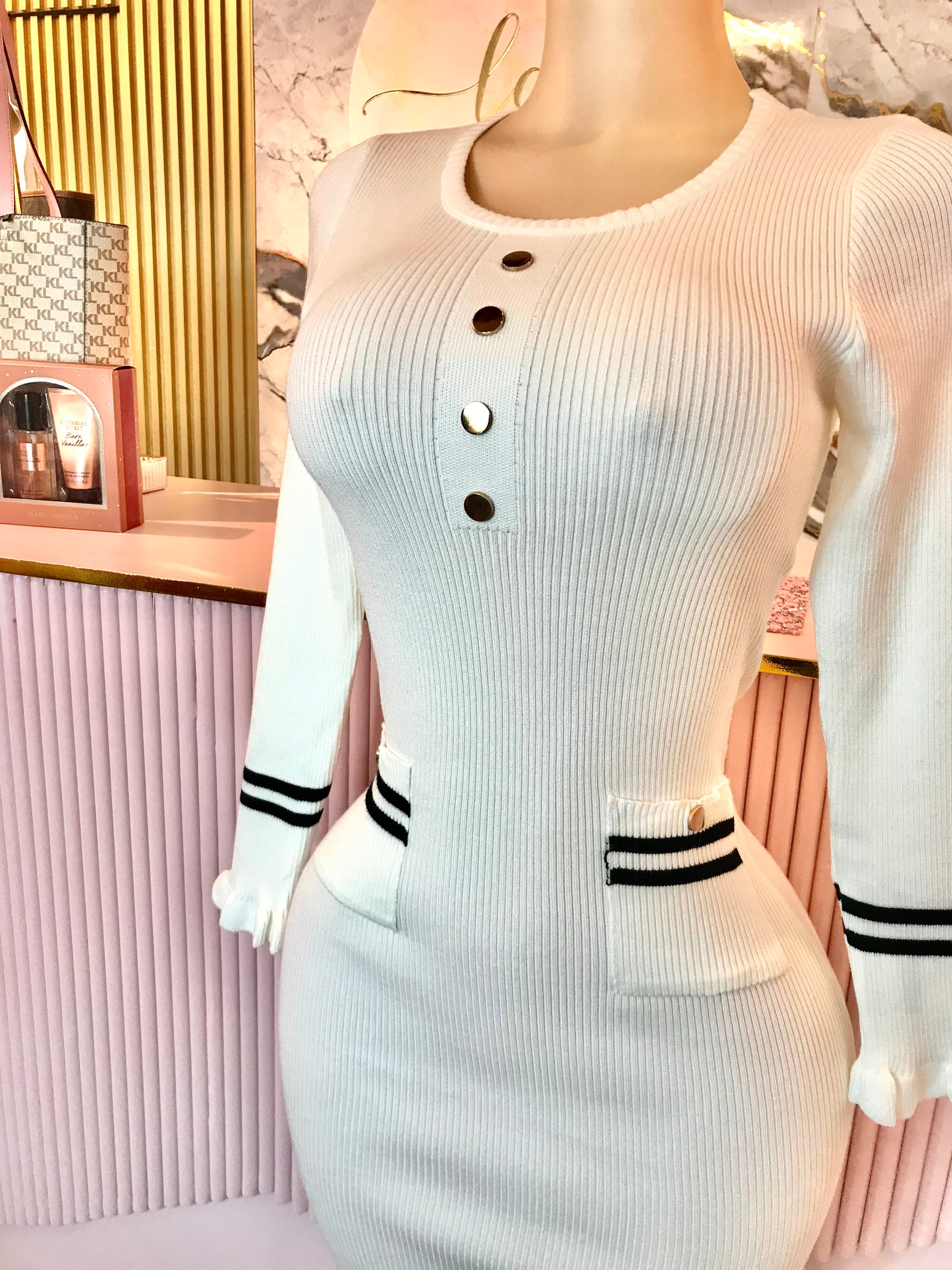 Vestido suéter Blanco