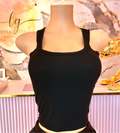 Blusa tirantes negra c/n copas