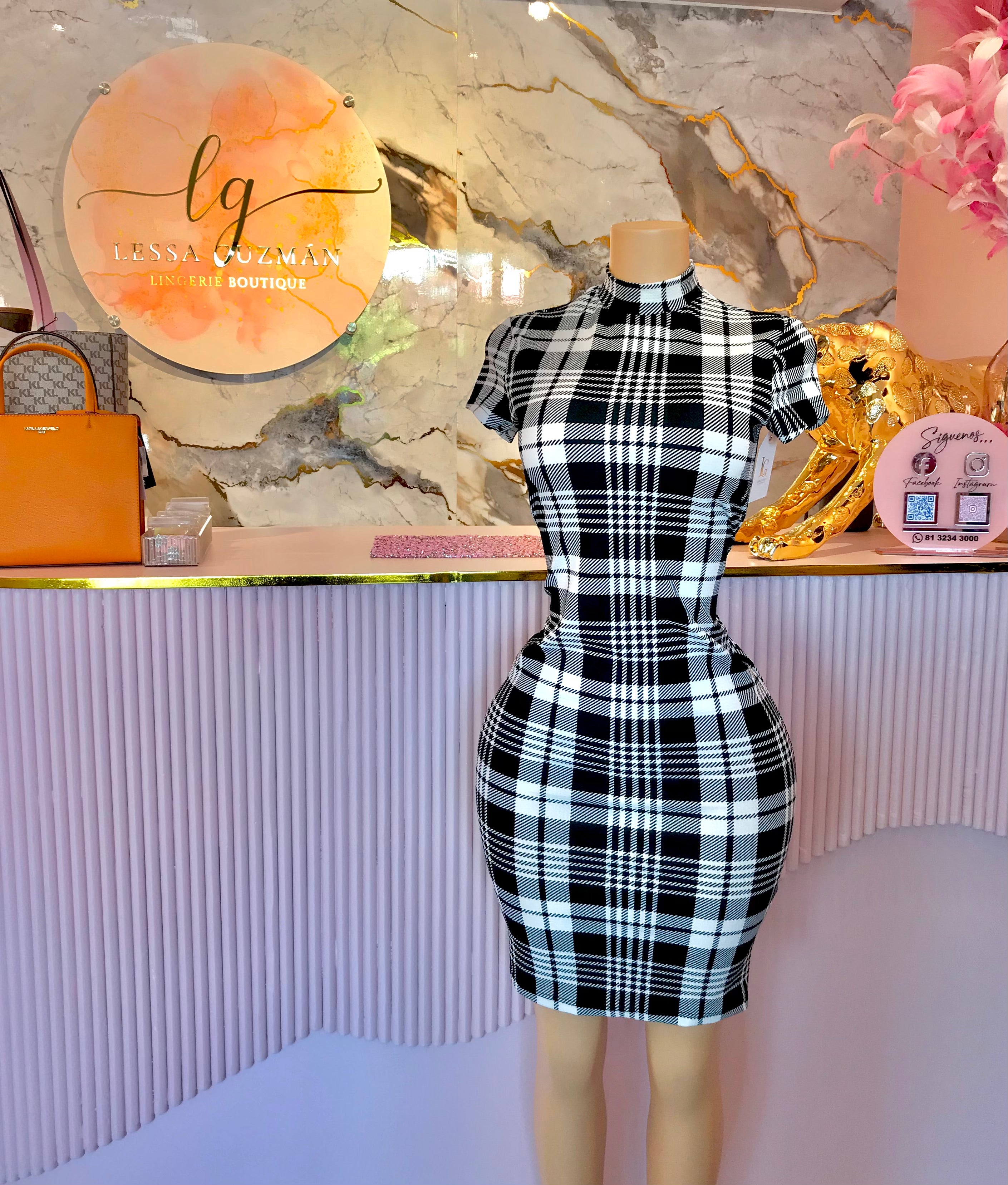 Vestido cuadros