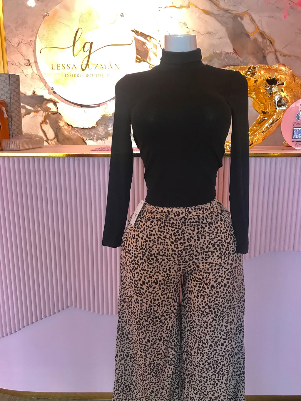 Blusa manga larga c/cuello