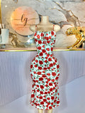 Vestido rosas rojas