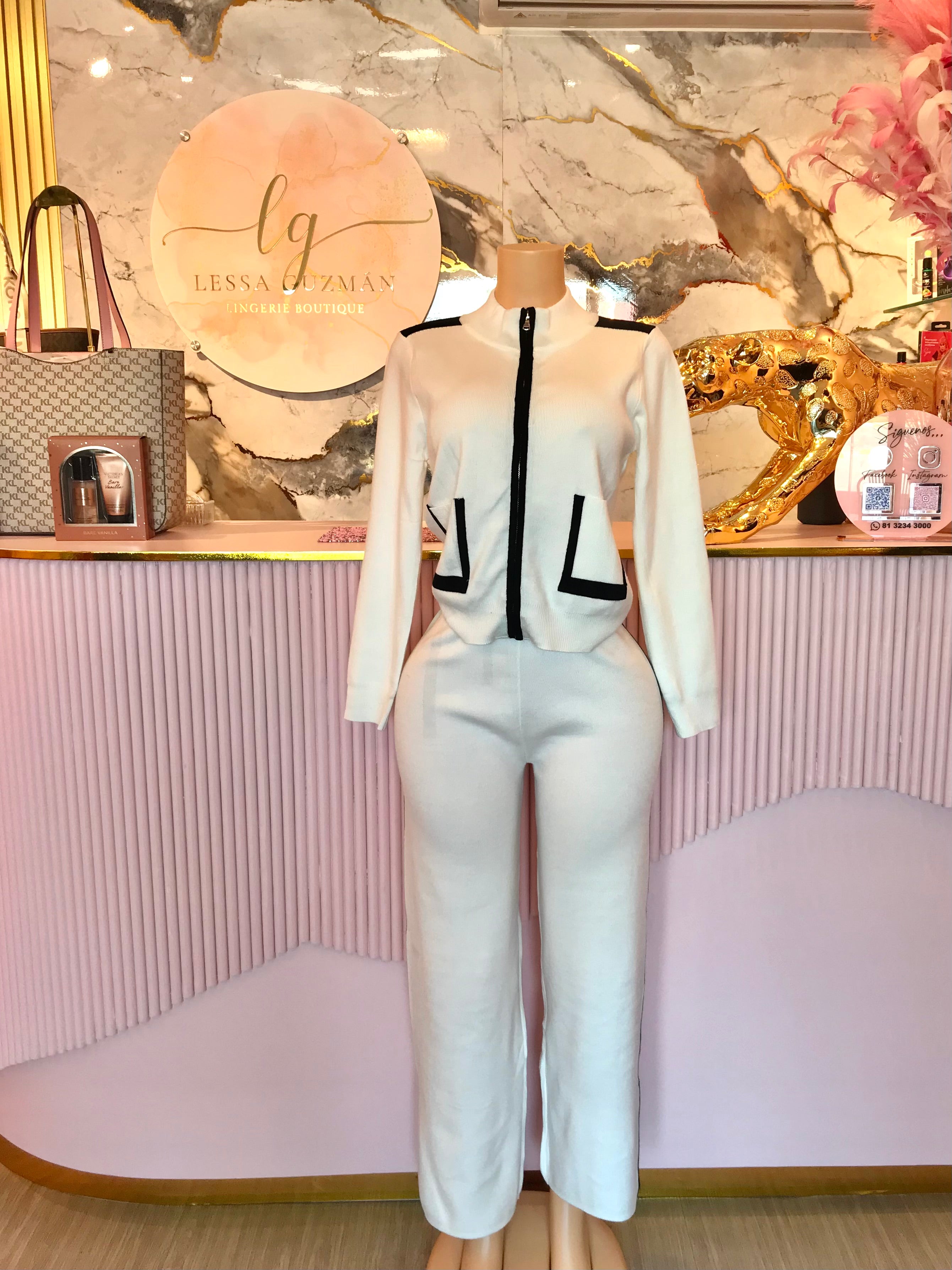 Conjunto Suéter con Cierre y Pantalón