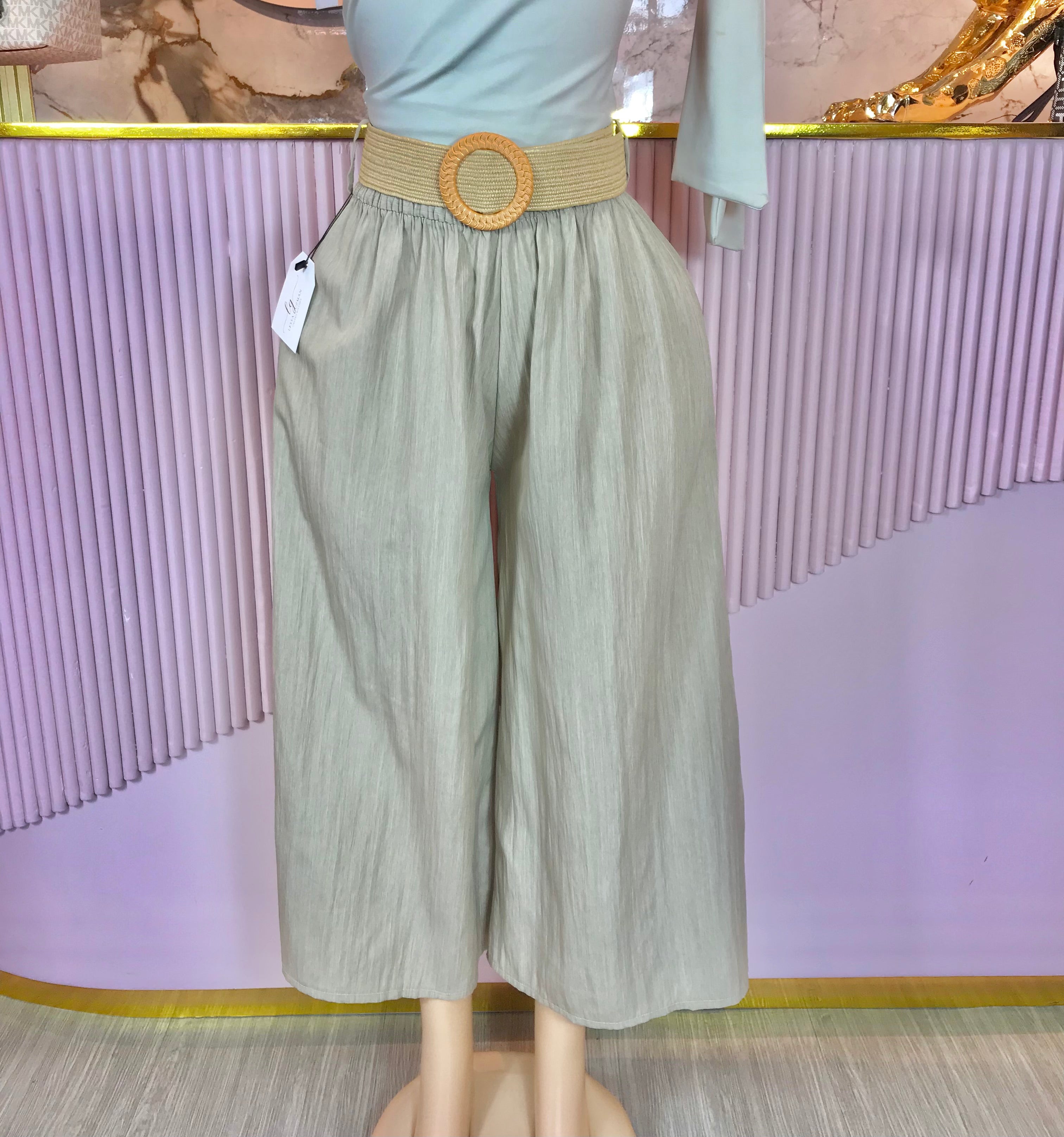Pantalones con cinto
