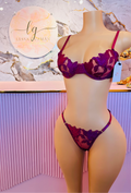 079 Conjunto de lencería encaje fucsia