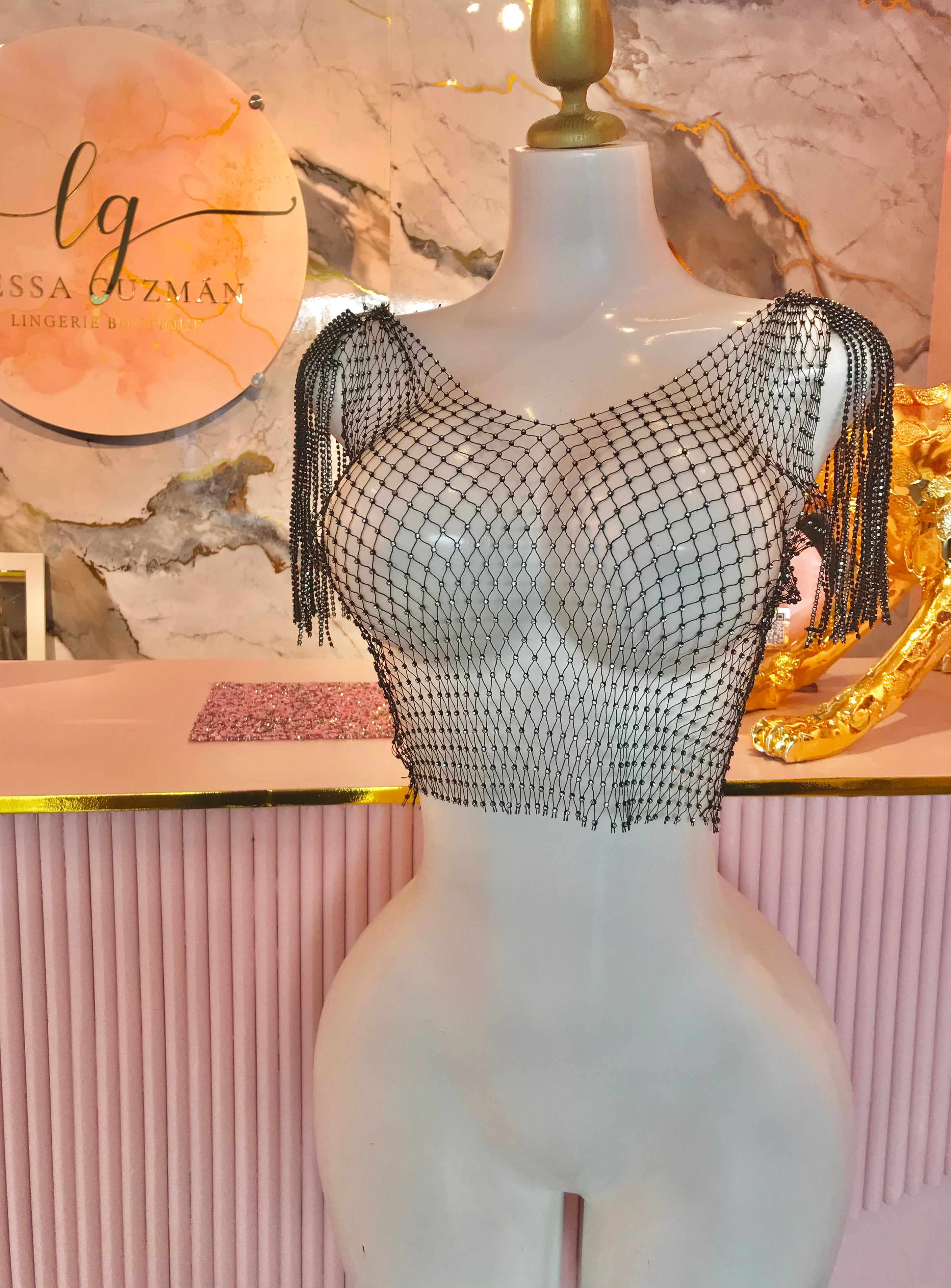 Blusa de pedrería