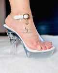 Zapatillas Transparentes detalle de Diamante