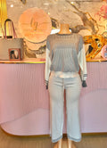 Conjunto Suéter de Rayas y Pantalón